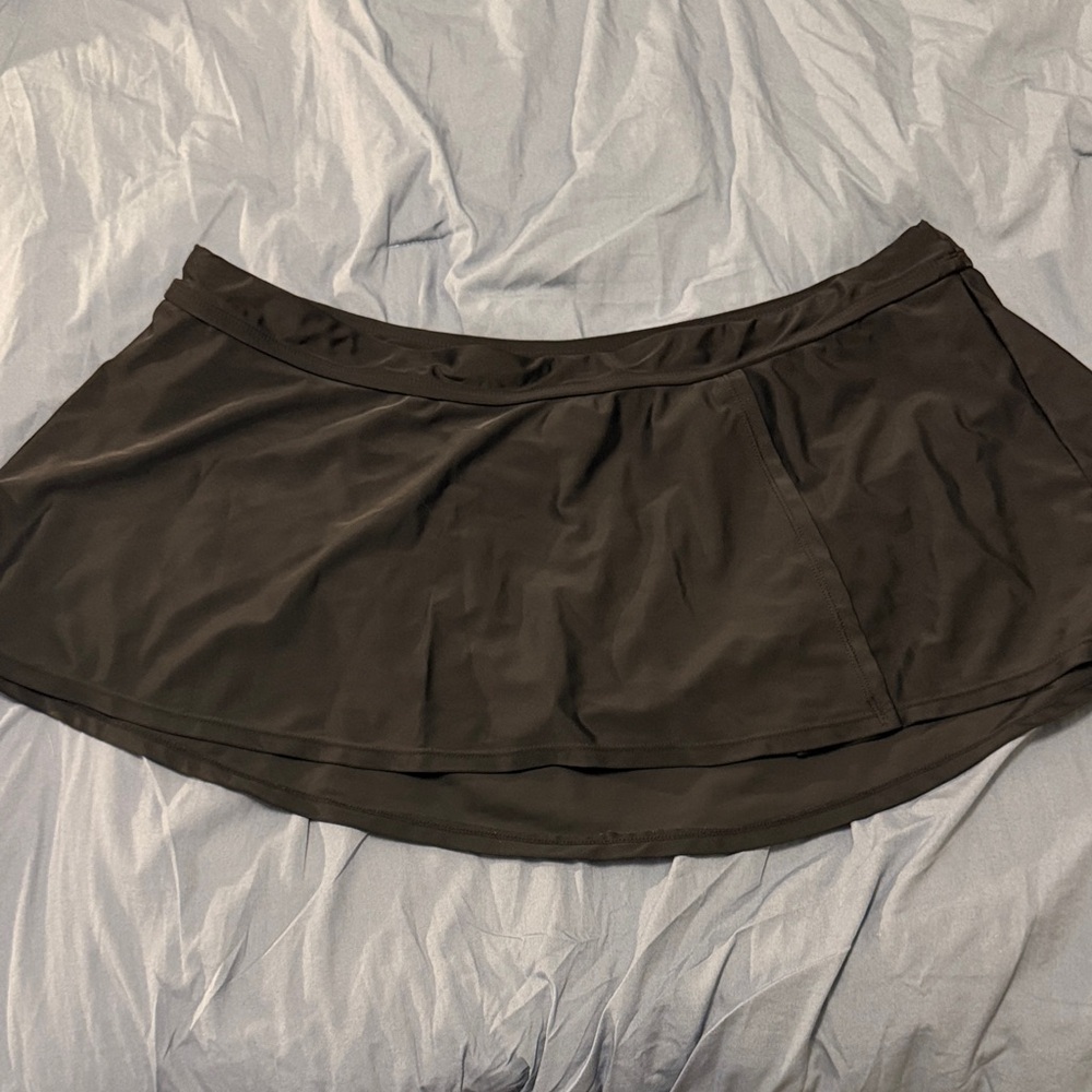 Time and Tru Black Swim Skirt
